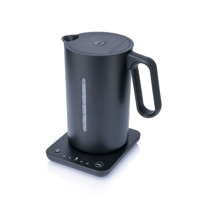 Black Wilfa Fixed Temperature Control Kettle on a white background