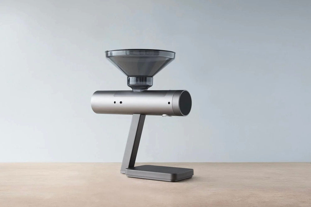 Acaia Orion Mini Coffee Bean Doser — angled view