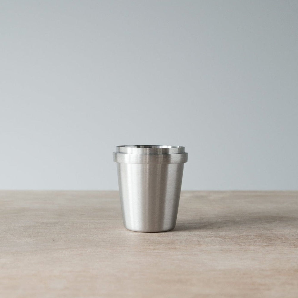 Acaia Stainless Steel 58mm Portafilter Dosing Cup Small — angled view